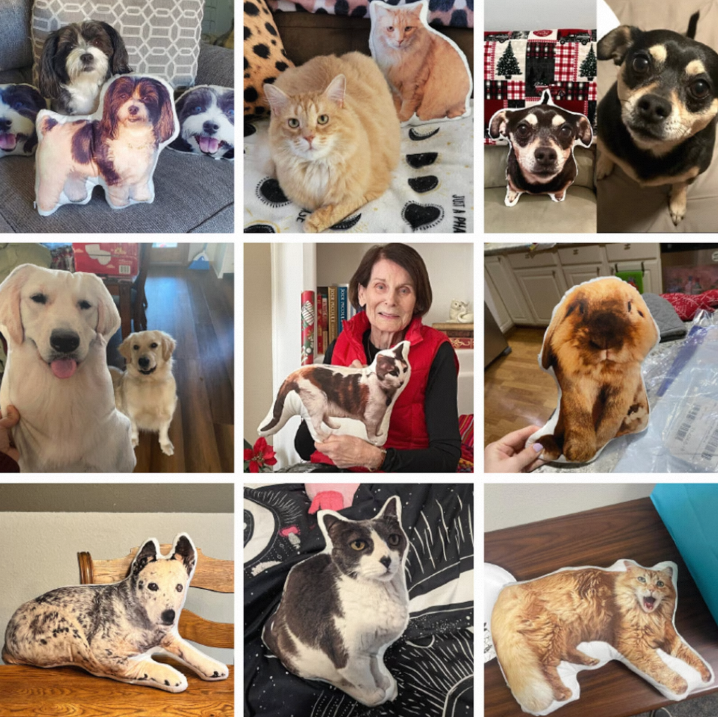 Custom 3D Pet Pillows | Personalized Pet Photo Pillow | 3D Custom Dog or Cat Pillow | Memorial Home Decor Gift for Christmas | Pet Lovers