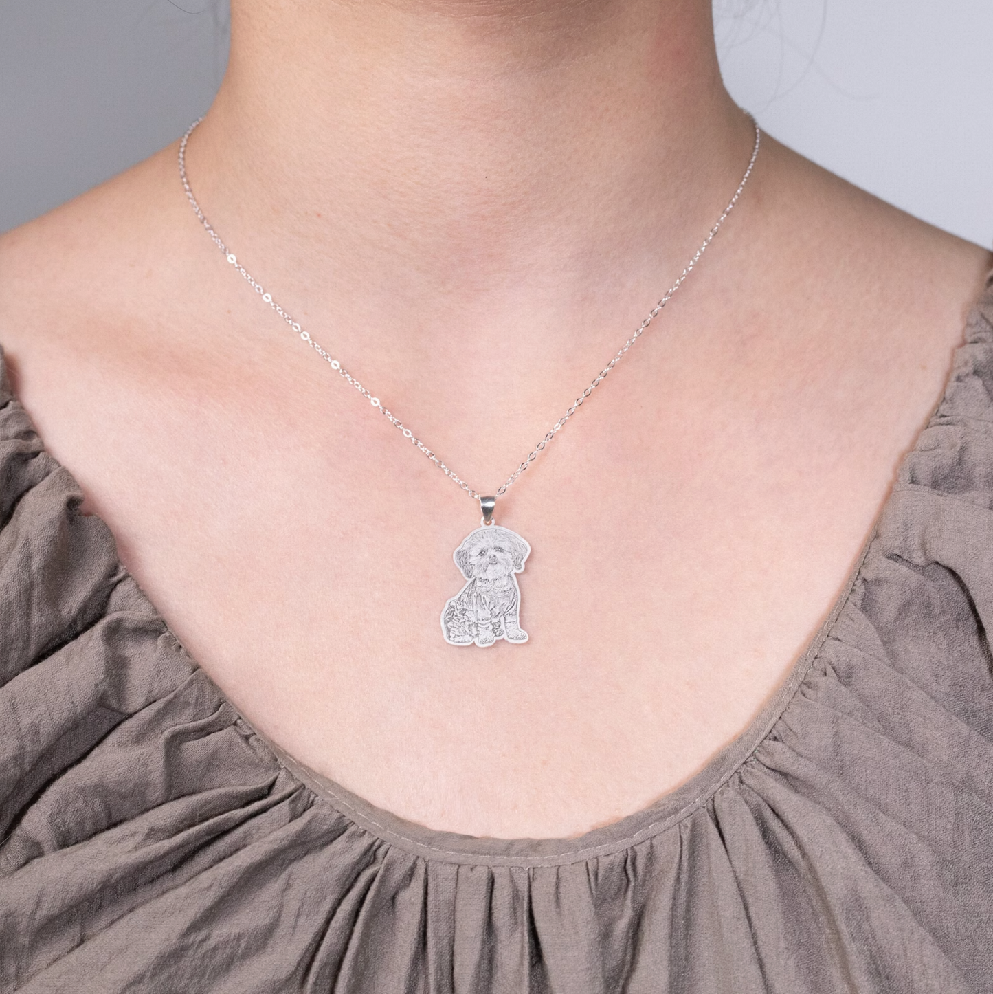 Personalized Pet Necklace in 925 Sterling Silver | Customize With Your Lovely Pet | Custom Pet Necklace | Best Mother's Day Gift