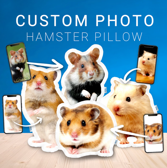 Custom Hamster Photo Pillow | 3D House Mouse Shaped Pillow | Personalized Rat Stuffed Plush Toy | Custom Ratty Cutout Cushion Rat Loss Gift