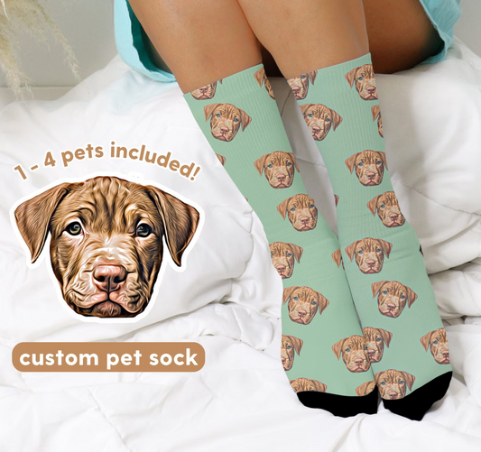 Custom Pet Photo Socks Personalized Pet Socks Custom Dog Socks Custom Cat Socks Fathers Day Gifts Cat Dad Gift Dog Dad Gifts Dog Face Socks