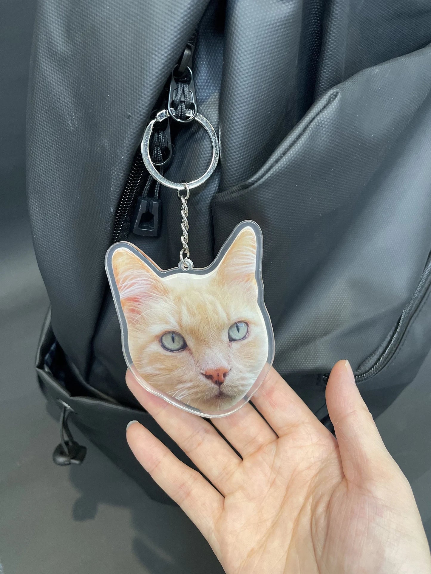 Custom Pet Photo Acrylic Keychain - Personalized Dog/Cat Photo Keychain Charm - Personalized Photo Backpack Pendants - Best Christmas Gifts